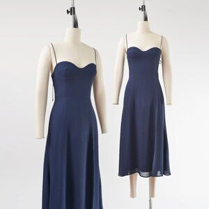 Navy Blue Reformation Juliette Dress Size 2